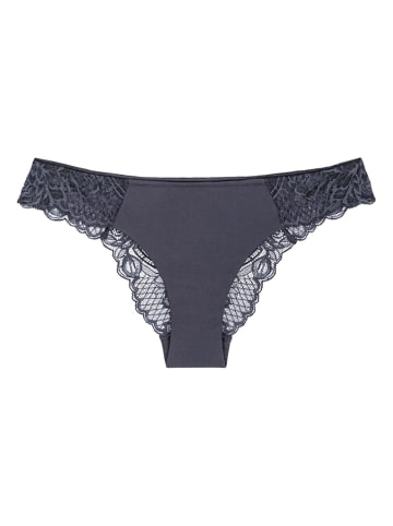 Slip "Wild Peony Florale" in Anthrazit