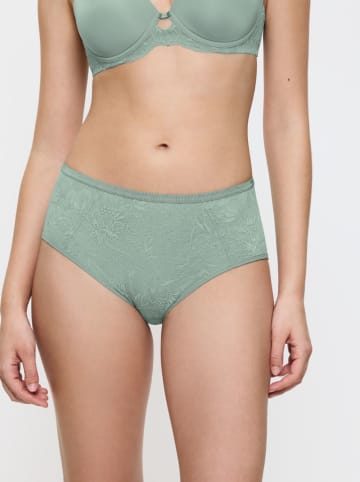 Pełne figi high waist "Amourette Charm" w kolorze zielonym