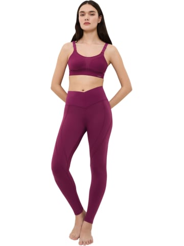Legginsy sportowe w kolorze jagodowym