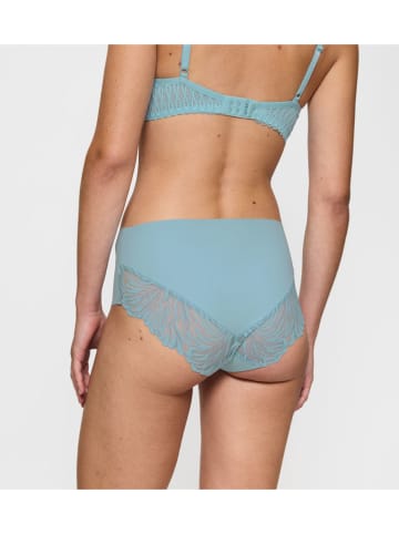 Pełne figi high waist w kolorze turkusowym