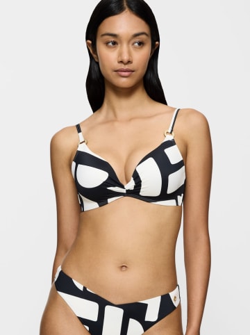 Biustonosz bikini "Summer Allure" w kolorze biało-czarnym