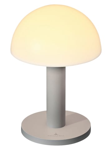 LED-Akku-Tischleuchte ''Bergamo'' in Grau - (H)18 x Ø 12,2 cm