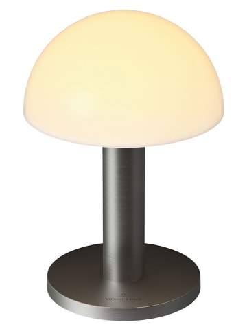 LED-Akku-Tischleuchte ''Bergamo'' in Grau - (H)18 x Ø 12,2 cm