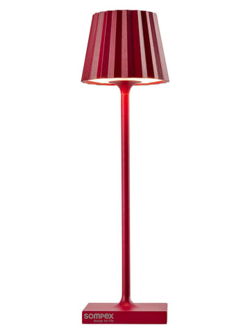 Akumulatorowa lampa stołowa LED w kolorze czerwonym - wys. 21 x Ø 6 cm