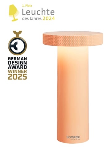 Oplaadbare led-tafellamp ''Volume'' oranje - (H)16 x Ø 9 cm