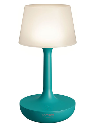 Akumulatorowa lampa stołowa LED w kolorze turkusowym - wys. 18 x Ø 9,4 cm