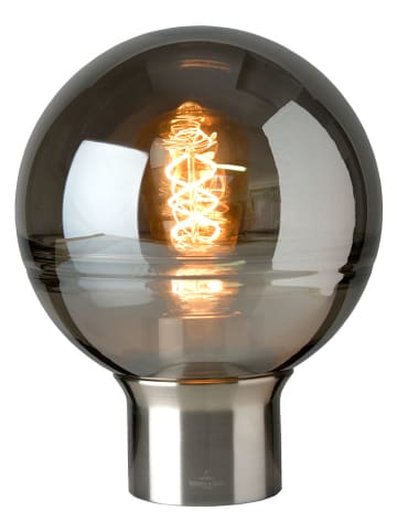Lampa stołowa "Tokio" w kolorze szarym - wys. 24 x Ø 20 cm