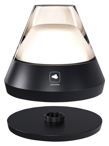Oplaadbare led-tafellamp ''Salerno'' zwart - (H)9,5 x Ø 11 cm