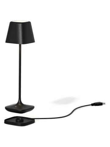 Akumulatorowa lampa stołowa LED "Capri" w kolorze czarnym - 6,7 x 25 x 6,7 cm