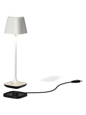Akumulatorowa lampa stołowa LED "Capri" w kolorze białym - 6,7 x 25 x 6,7 cm