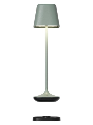 LED-Akku-Tischleuchte ''Capri'' in Oliv - (B)6,7 x (H)25 x (T)6,7 cm