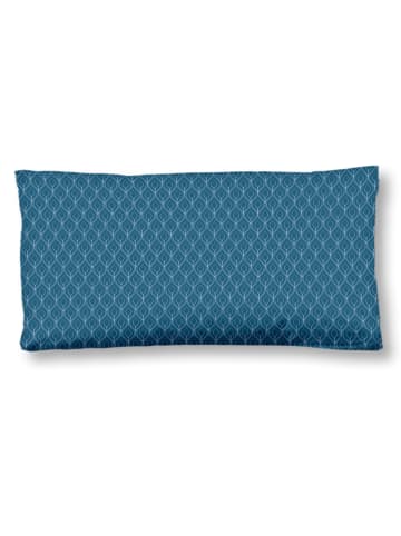 Flanellen kussensloop "Hip" blauw/wit