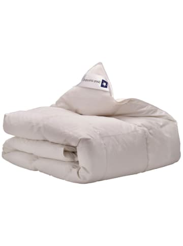 Daunendecke in Creme