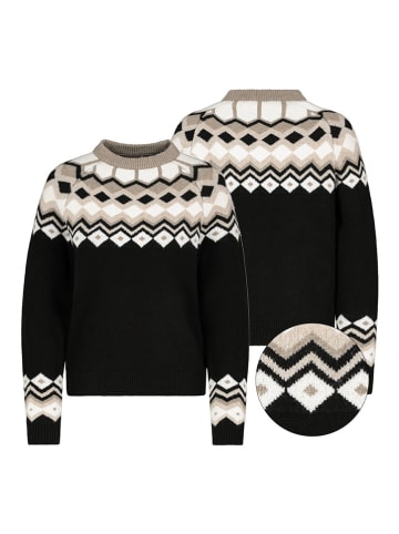 Sweter w kolorze czarno-beżowym