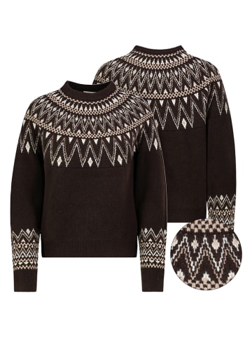 Sweter w kolorze ciemnobrązowym