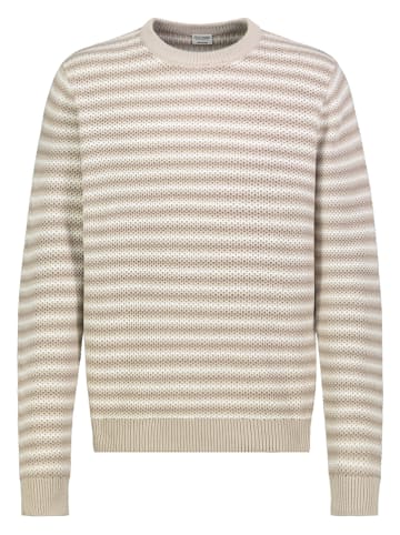 Sweter w kolorze beżowo-białym