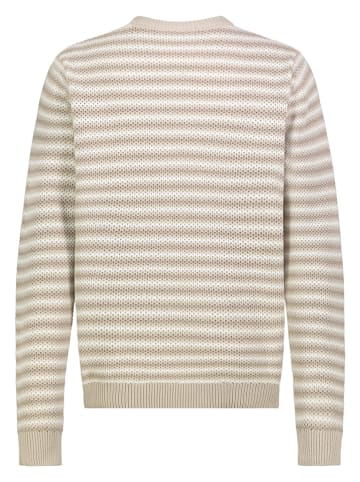 Sweter w kolorze beżowo-białym