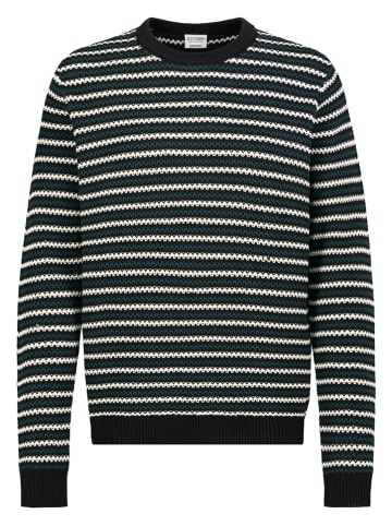Sweter w kolorze czarno-morsko-białym