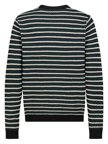 Sweter w kolorze czarno-morsko-białym