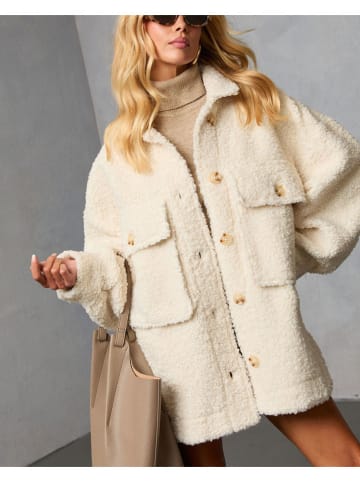 Teddyjacke in Creme
