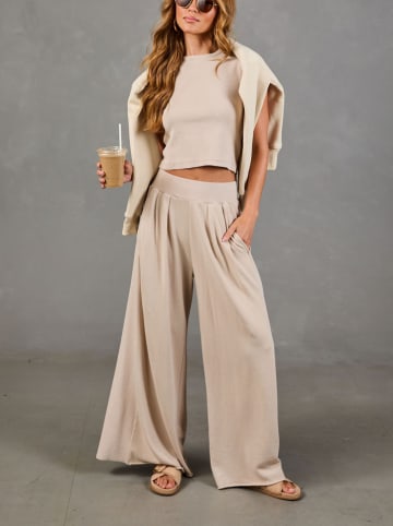 Sweatbroek beige