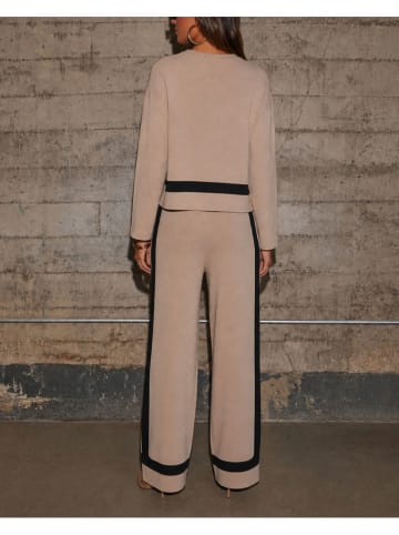 2tlg. Outfit in Beige/ Schwarz