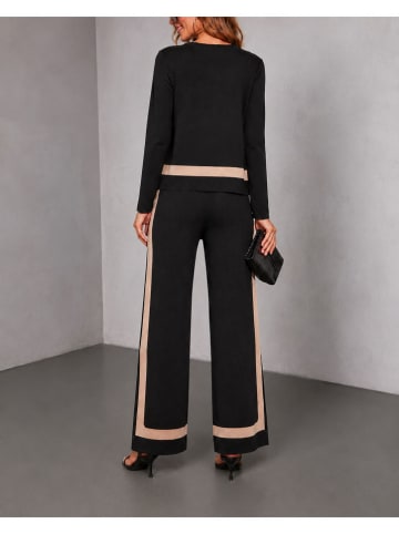 2-delige outfit zwart/beige