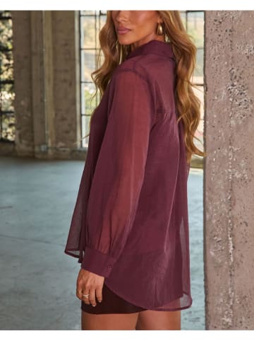 Bluse in Bordeaux