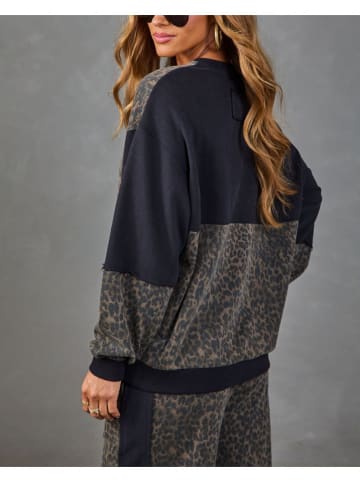 Bluza w kolorze jasnobrązowo-czarnym