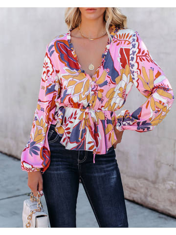 Blouse lichtroze/beige