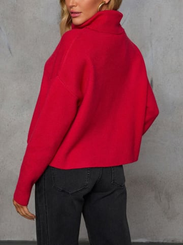 Rollkragenpullover in Rot
