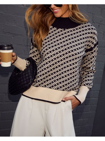 Sweter w kolorze kremowo-czarnym