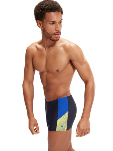 Badehose "Eco Dive" in Dunkelblau/ Gelb/ Blau