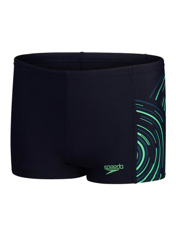 Badehose "Eco Plastisol" in Grün/ Dunkelblau/ Schwarz