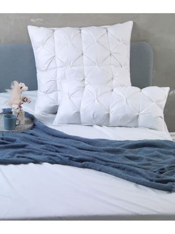 Meerkamerkussen "Plissee Hygge" wit