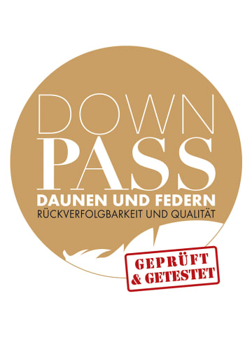 2-delige set: verenkussens "Gouden biezen - medium" wit