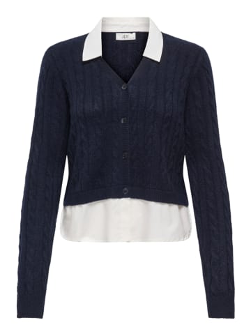 Pullover "Ada" in Dunkelblau/ Weiß