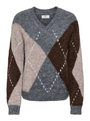 Pullover "Zoey" in Blau/ Braun
