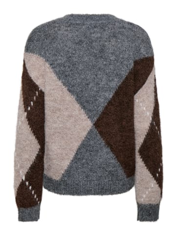 Pullover "Zoey" in Blau/ Braun