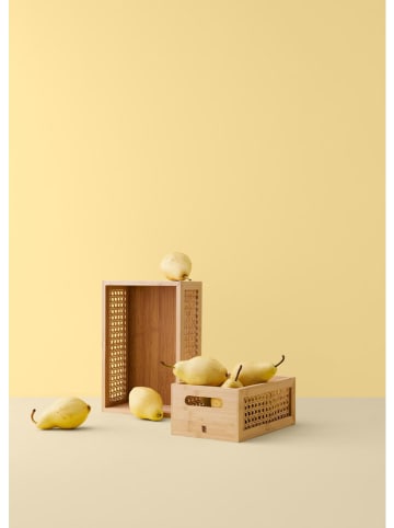 Aufbewahrungsbox ''Bamboo'' in Beige - (B)30 x (H)11 x (T)20 cm