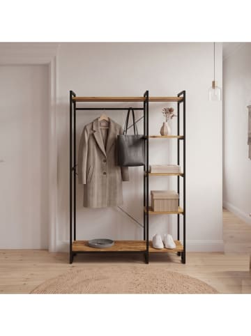 Garderobe "Aristo" in Beige/ Schwarz - (B)90 x (H)169 x (T)34 cm