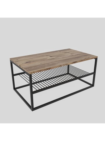 Salontafel "Asude" naturel/zwart - (B)95 x (H)55 x (D)43 cm