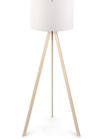 Standleuchte "Ayd" in Natur/ Weiß - (H)140 cm
