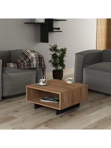 Couchtisch "Hola" in Eiche/ Anthrazit - (B)60 x (H)32 x (T)60 cm