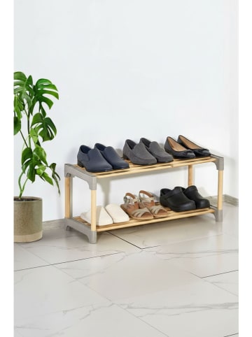 Schuhregal in Beige - (B)71 x (H)30,5 x (T)27,5 cm