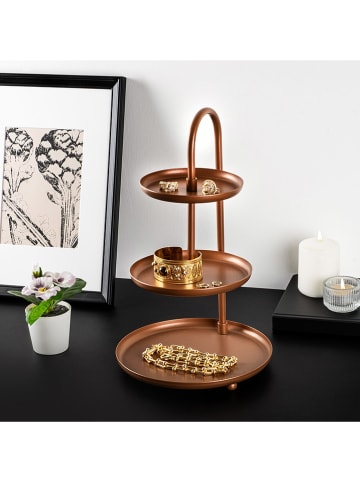 Etagère "Kalki" koperkleurig - (H)32 x Ø 20 cm