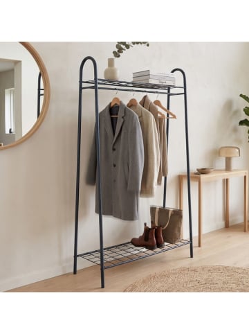Garderobe "Lura" in Schwarz - (B)87 x (H)137 x (T)32 cm