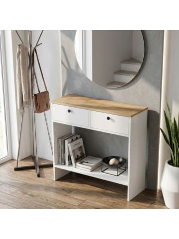 Sideboard "Modera" in Hellbraun/ Weiß - (B)90 x (H)81,8 x (T)29,6 cm
