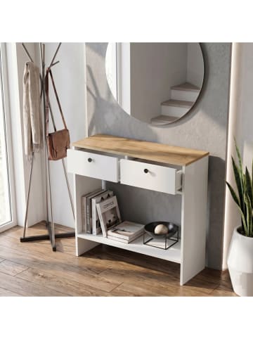 Sideboard "Modera" in Hellbraun/ Weiß - (B)90 x (H)81,8 x (T)29,6 cm