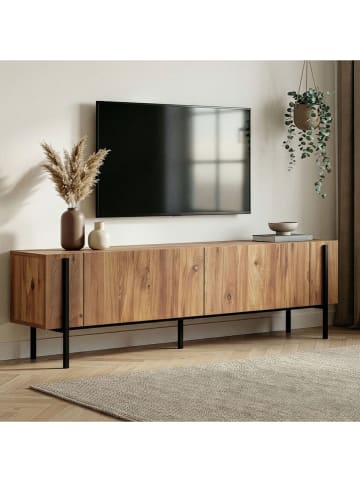 TV-meubel "Nexus" in Kiefer/zwart - (B)180 x (H)45 x (D)30 cm